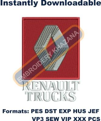 Renault Trucks Logo Embroidery design